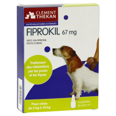 Clément-thékan fiprokil  chien 2-10 kilos - etui 4 pipette 0.67ml