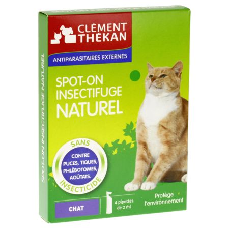 Clément-thékan spot-on insectifuge naturel chat - 4pipettes