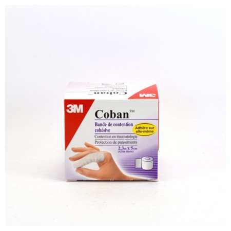 Coban bande cohesive blanc 2,3 m x 5 cm