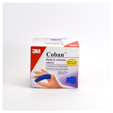 Coban bande cohesive bleu 2,3 m x 5 cm