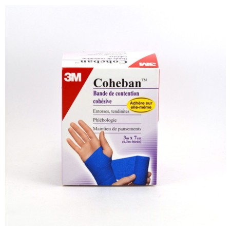 Coheban bde 7cmx3m bleu 1583