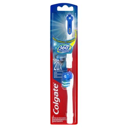 Colgate tete rechange pr brosse dents 360o pile x2