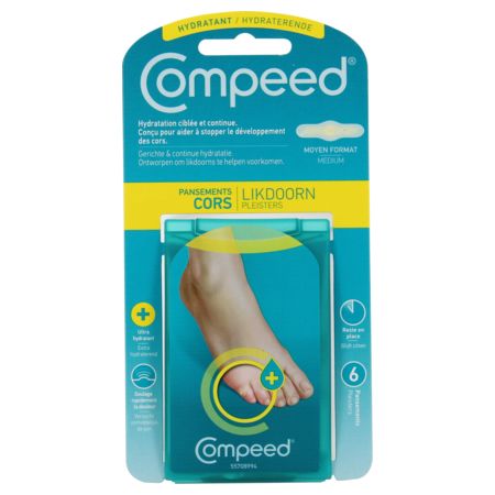 Compeed soin pied pans hydrat cors b/6