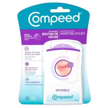 Compeed patch bouton fievre invisible jour, x 15