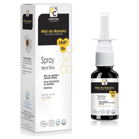 Comptoirs & Compagnies Spray Nez et Sinus Certifié Bio au Miel de Manuka IAA10+, 15 ml