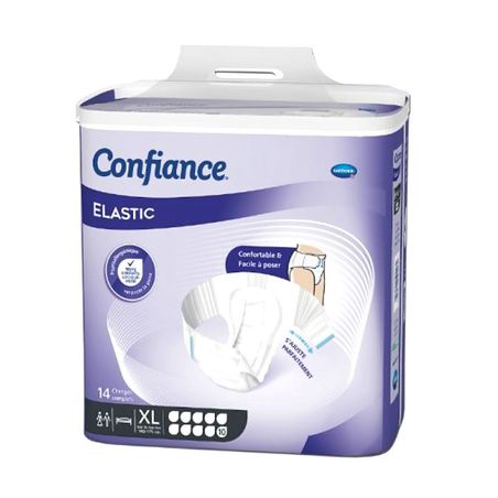 Confiance Elastic 10G Changes Taille XL, 14 changes