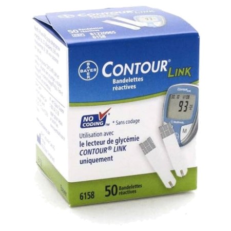 Contour link bandelette lecteur glycemie, x 50