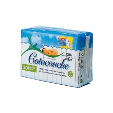 Cotocouche couches anallergique - anti-irritations 1er âge - 0 à 4 mois - x30 