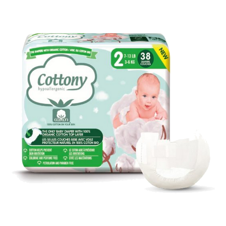 Cottony couche bébé taille 2 3/6 kg