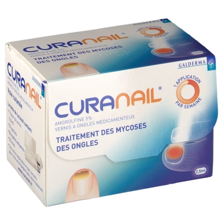 Curanail 5 %, flacon de 2,5 ml de vernis à ongle médicamenteux