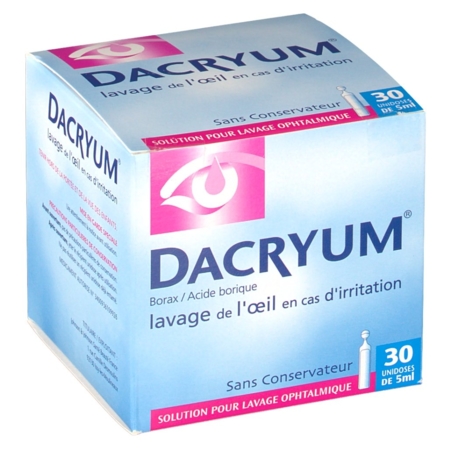 Dacryum, 15 récipients unidose de solution pour lavage ophtalmique