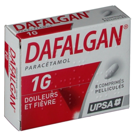 Dafalgan 1 g, 8 comprimés pelliculés