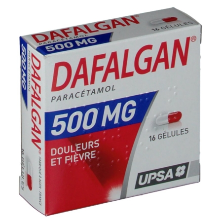 Dafalgan 500 mg, 16 gélules