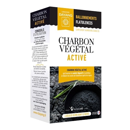 Dayang Charbon végétal activé, 45 gélules