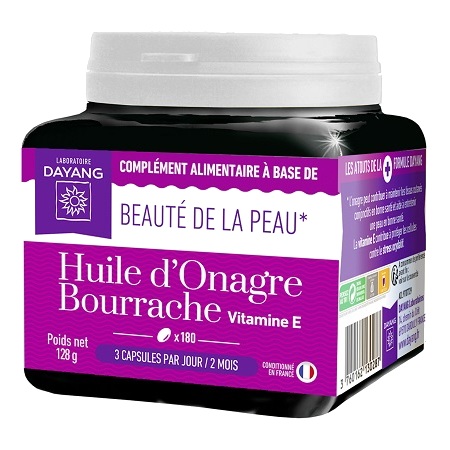 Dayang huile onagre bourrache, 180 capsules