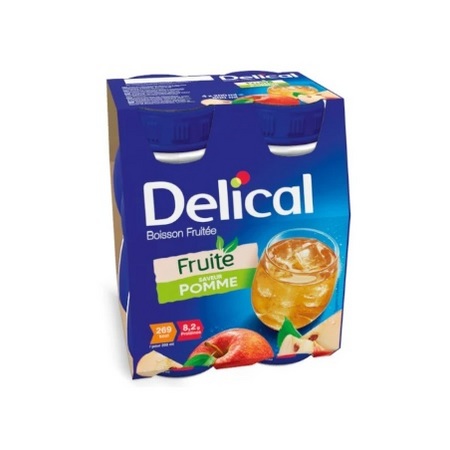 Delical Boisson fruitée Pomme, 4 x 200 ml