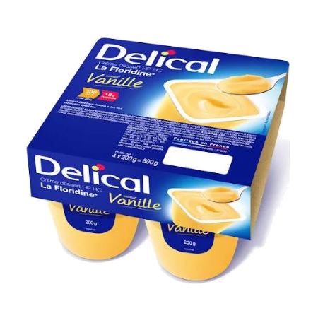 Delical floridine crème dessert vanille, 4 x 200 g