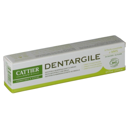 Cattier dentifrice dentargile - anti-tartre - 75ml