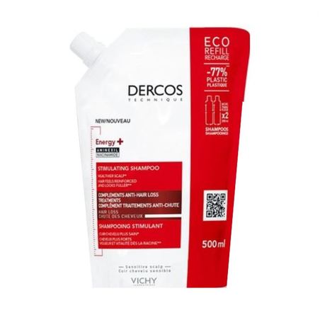 Dercos Shampoing Energy + Aminexil Recharge 500ml