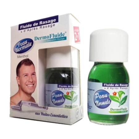 DermoFluide Fluide de Rasage et d’Après Rasage Menthol, 45 ml