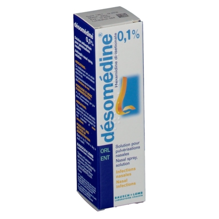 Desomedine 0,1 %, flacon de 10 ml de solution pour instillation nasale