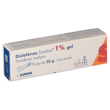 Diclofenac sandoz 1 %, 50 g de gel dermique