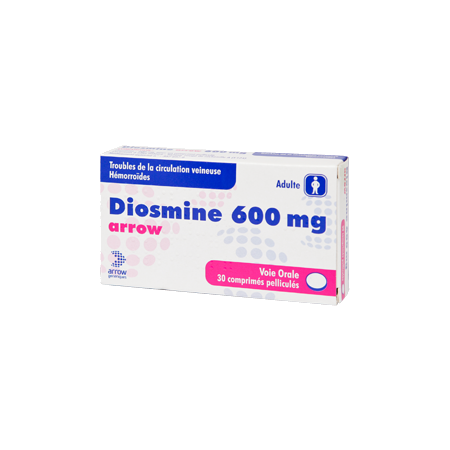 Diosmine arrow 600 mg, 30 comprimés pelliculés