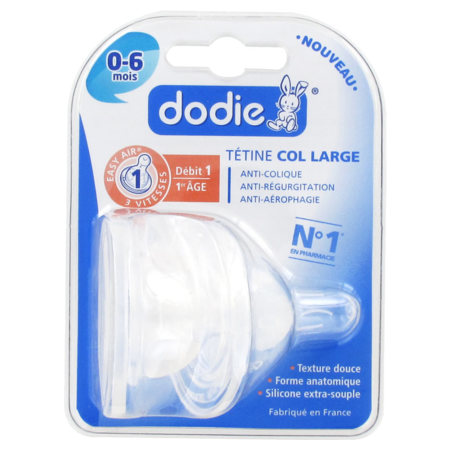 Dodie tétines initiation+ easy air  silicone débit lent (1) - x 2