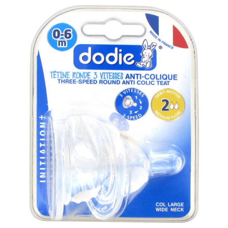Dodie tétines initiation+ easy air silicone débit moyen (2) - x 2