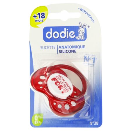 Sucette Dodie anatomique en silicone - Garçon + 18 mois