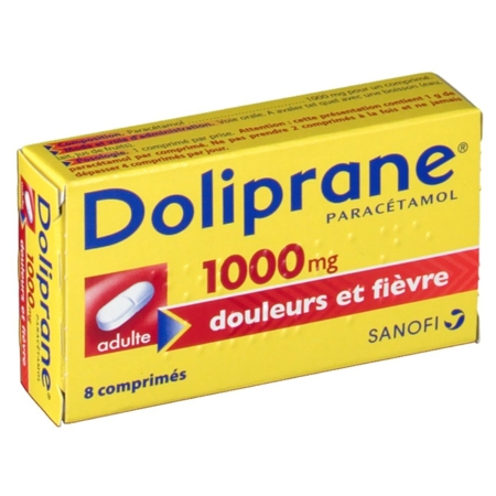 Doliprane 1000 mg, 8 comprimés