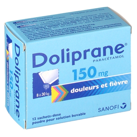 Doliprane 150 mg, 12 sachets