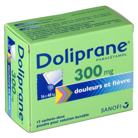 Doliprane 300 mg, 12 sachets