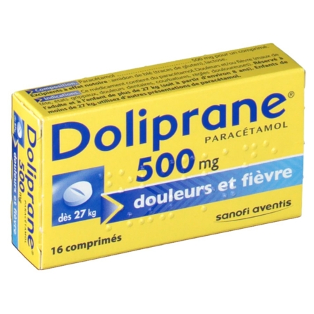 Doliprane 500 mg, 16 comprimés