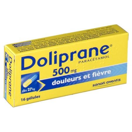 DOLIPRANE 500MG BOITE 16 GELULES - Pharmacie en ligne