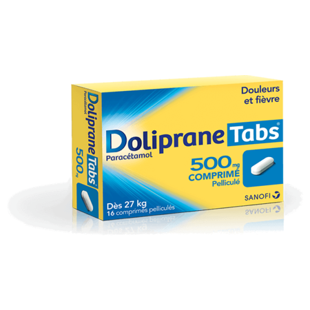 Dolipranetabs 500 mg, 16 comprimés pelliculés