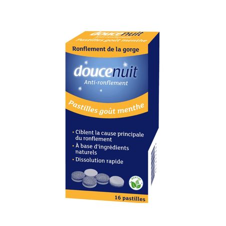 Douce nuit anti-ronflement menthe, 16 pastilles