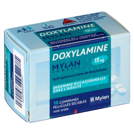 Doxylamine mylan conseil 15 mg, 10 comprimés