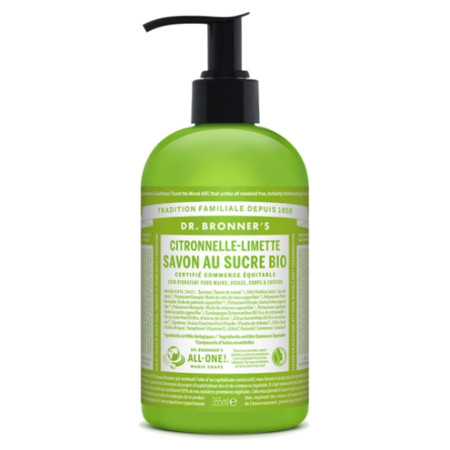 Dr bronner's savon liquide citronnelle limette