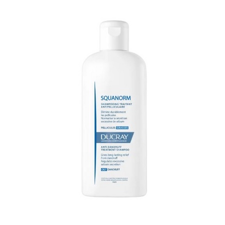 Ducray Squanorm Shampooing traitant antipelliculaire pellicules grasses, 200 ml