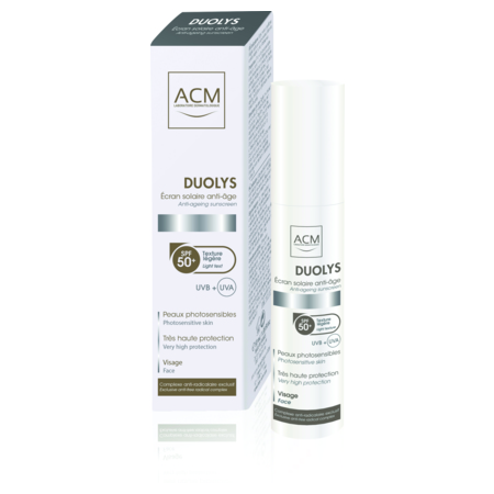 Duolys ecran solaire spf50+ anti-âge, flacon de 50 ml de crème