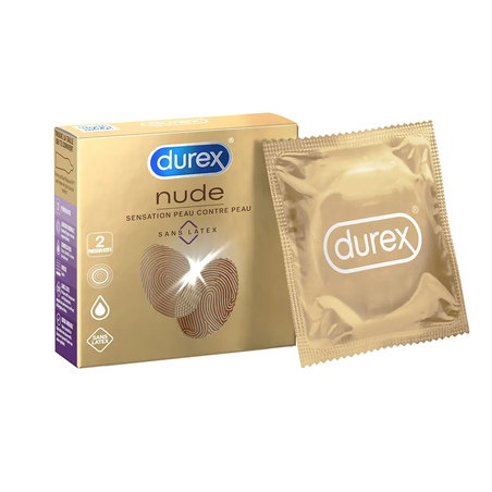 Durex Nude Préservatifs Sans Latex, x2