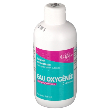 Eau oxygenee gifrer 10 volumes, flacon de 125 ml de solution pour application locale