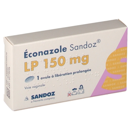 Econazole sandoz lp 150 mg, 1 ovule à liberation prolongée