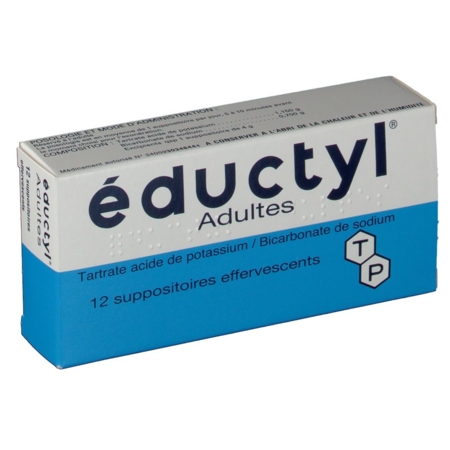 Eductyl adultes, 12 suppositoires