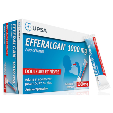 Efferalgan Cappuccino 1000 mg, 8 sachets