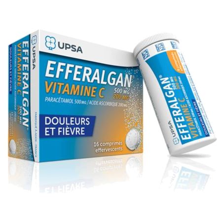 Efferalgan Vitamine C 500 Mg 0 Mg Prix Notice Effets Secondaires Posologie Comprime Effervescent