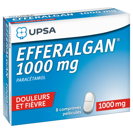 Efferalgantab 1 g, 8 comprimés pelliculés