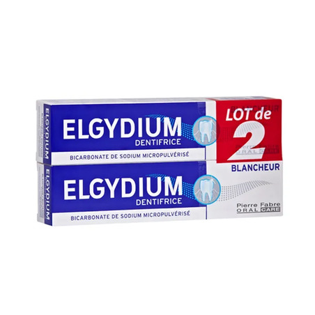 Elgydium Dentifrice Blancheur, Lot de 2 x 75 ml
