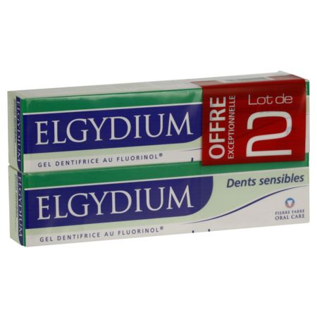 Elgydium dents sensibles dentifrice, 2 x 75 ml
